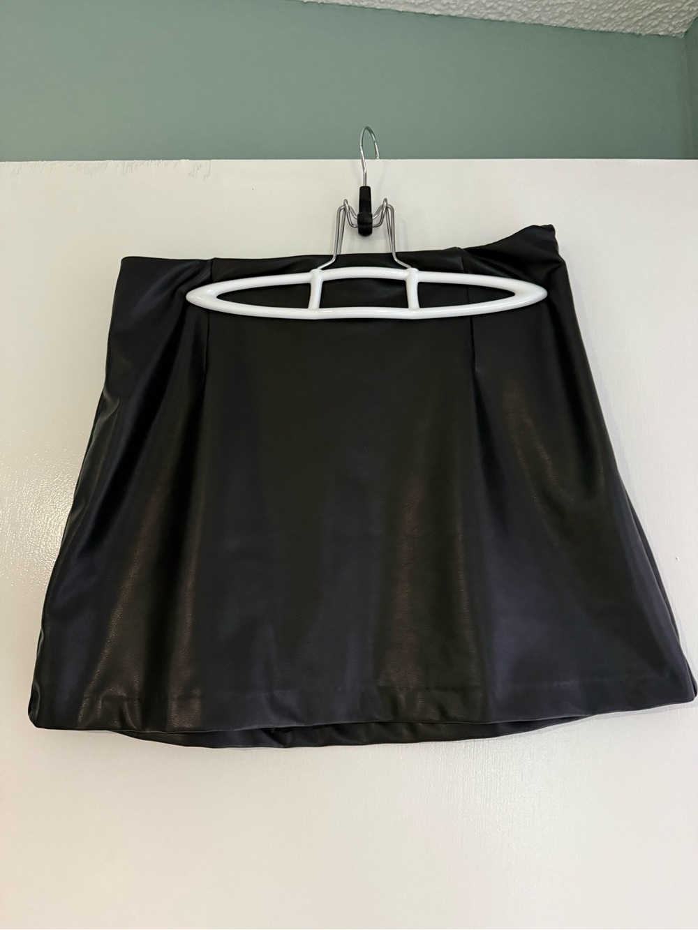 Abercrombie Vegan Leather A-Line Mini Skirt